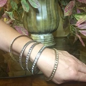 Bundle of 5 multicolored bangle bracelets